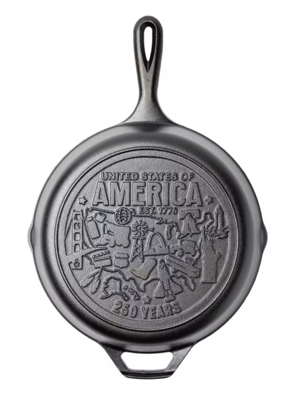 Lodge 12-Inch Seasoned Cast Iron Skillet, USA Icons